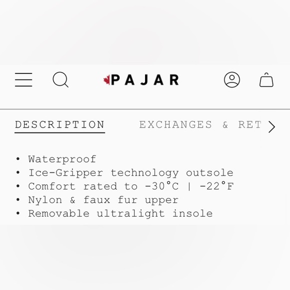 NEW! Never worn Pajar Black Winter Boots - Picture 8 of 8